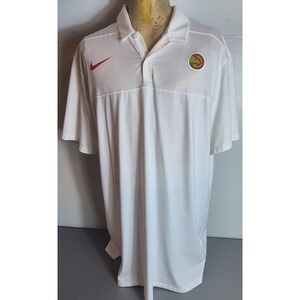 Atlanta Hawks Mens Nike Dri-Fit Polo Shirt XXLT 2XL Tall White